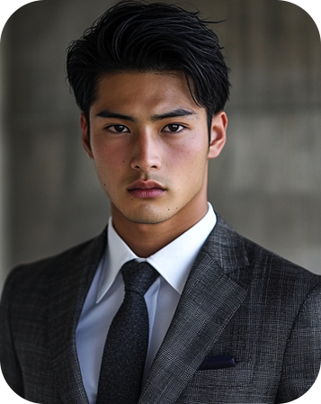 AI男性モデル画像